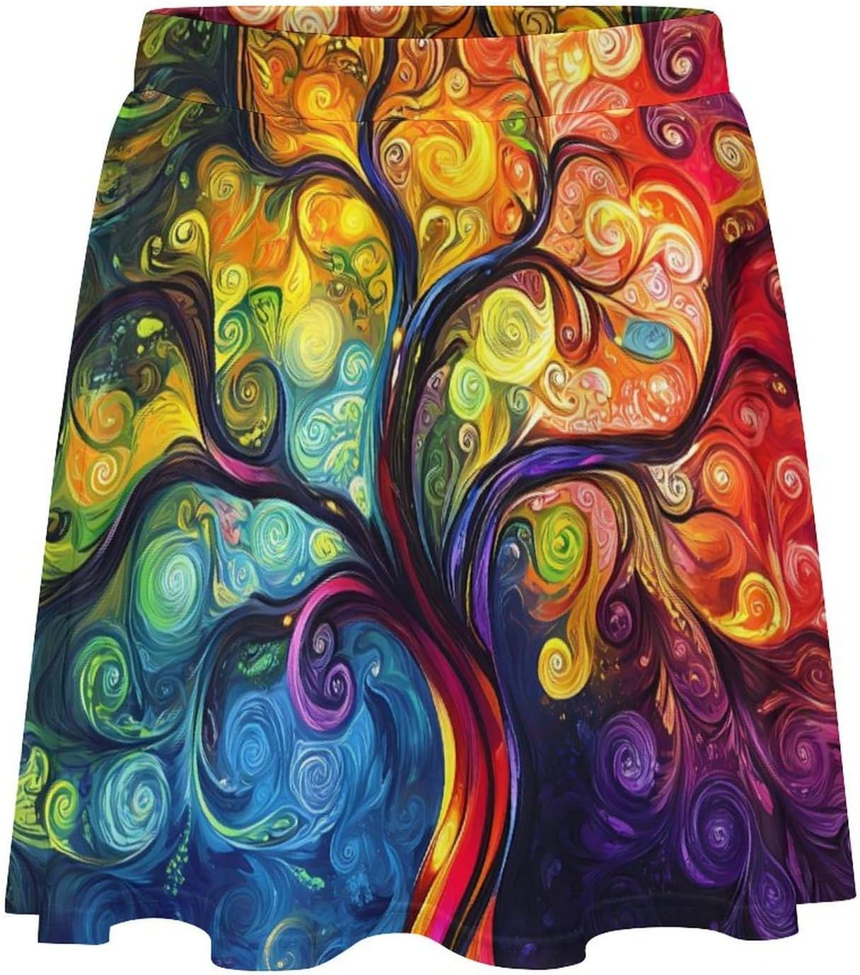Treelife Mandala Tree Women Tennis Skirt Print Golf Skirts Mini Casual Workout Skorts
