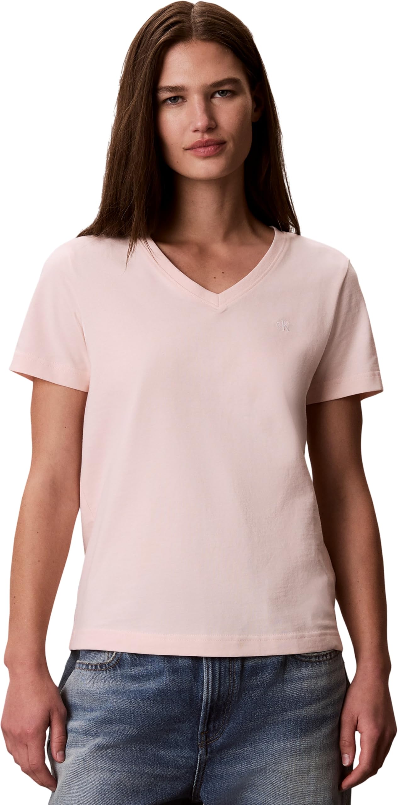 Calvin Klein Women's Archive Jersey VNK Tee EU Lv047B205G Tees, Orange (Mangano Calcite), XL