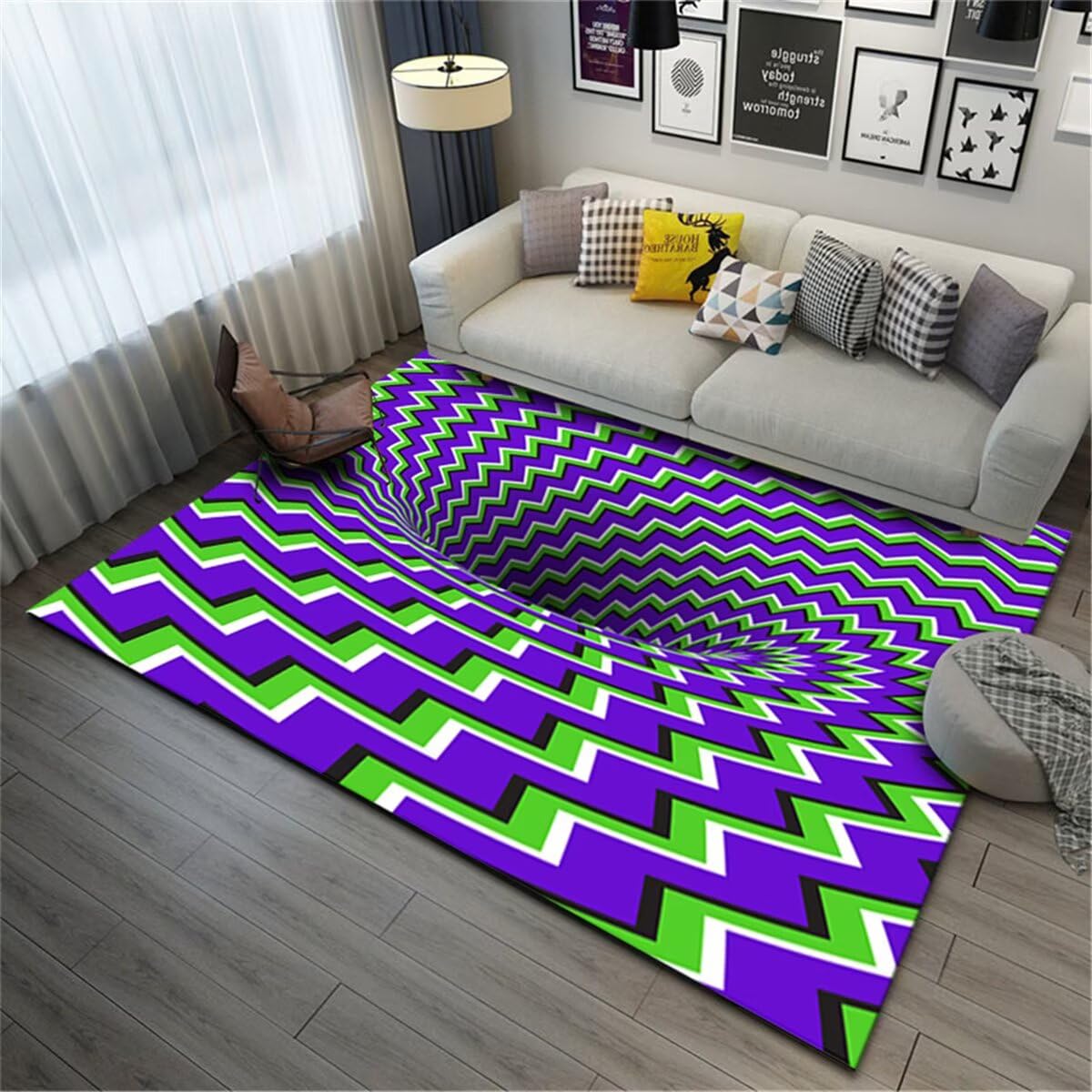 Tapis pour chambre absorbant moderne de grande taille 160x230cm pour intérieur de maison