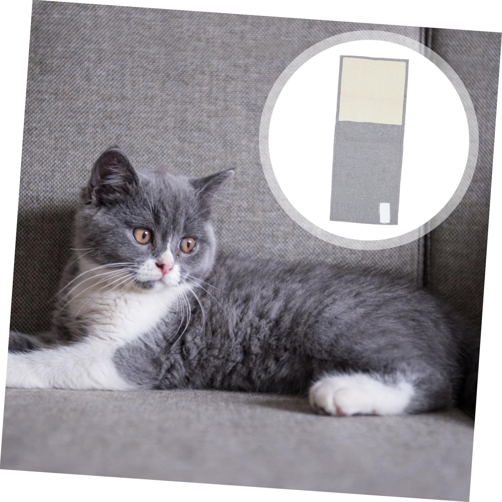 TOPBATHY Funda para Reposabrazos de Sofá para Gatos, Protector contra Arañazos Garra de Sisal, Alfombrilla Antiarañazos Gris Claro para Muebles, Suministros para Mascotas, Uso Doméstico
