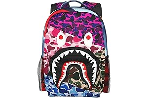 BAPE for Kids Backpack Shark Teeth Camo Backpacks Travel Laptop Daypack Big...