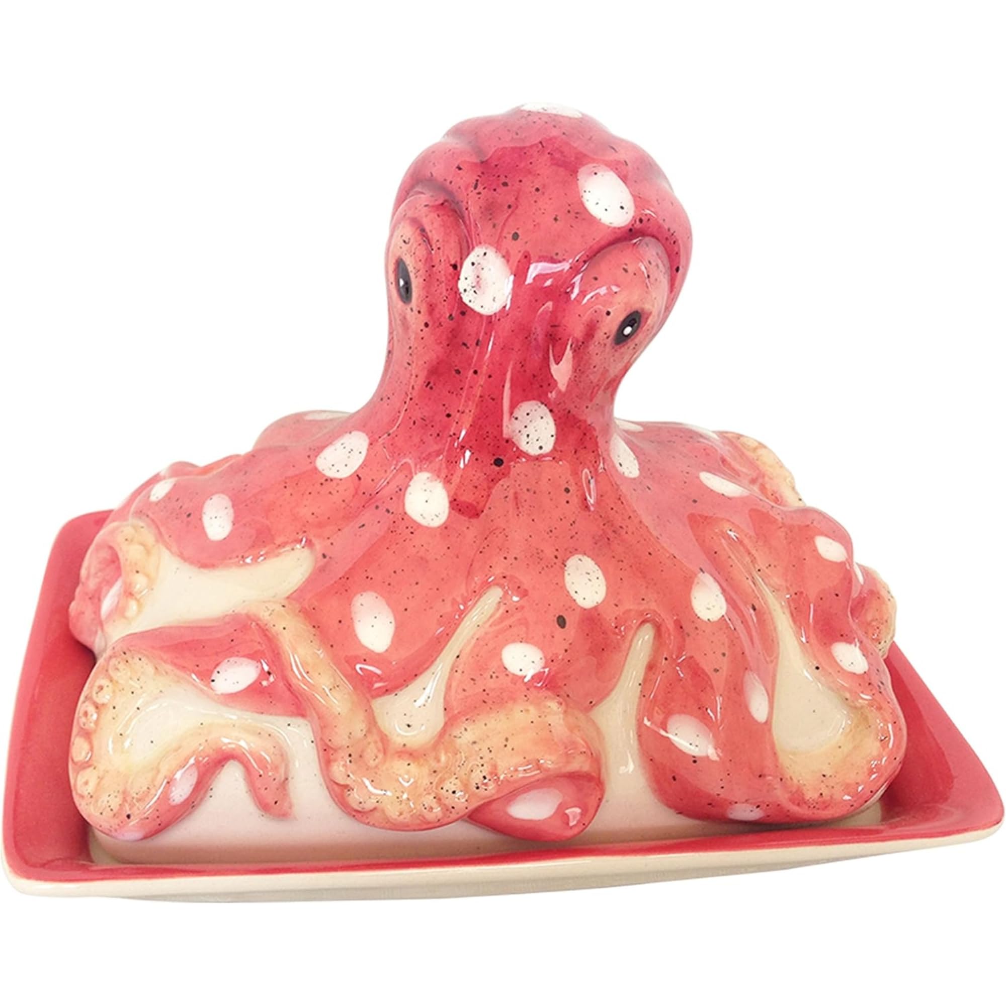 Blue Sky Ceramic Octopus Butter Dish, Multi