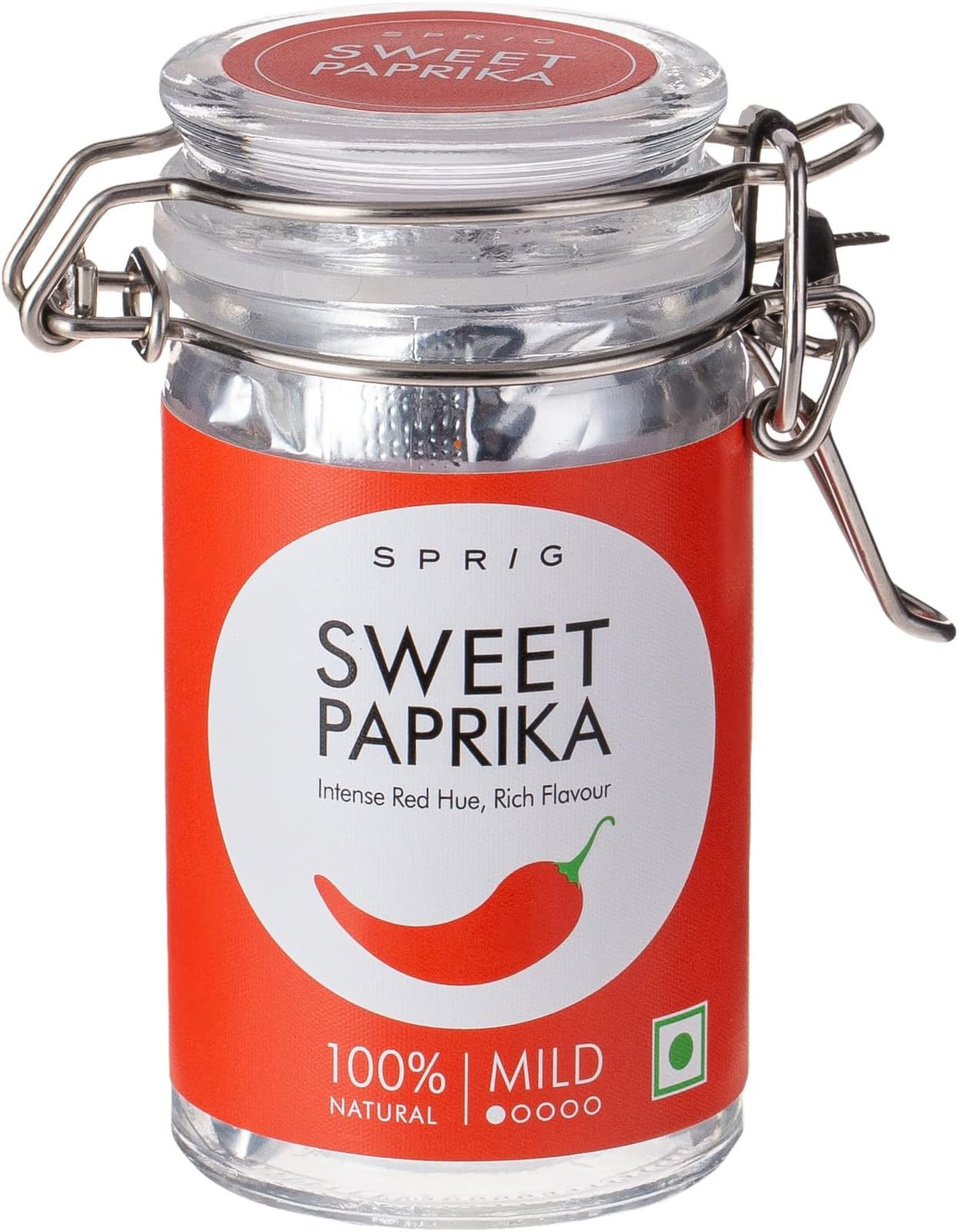 - Sprig Sweet Paprika | From Sun-Ripened Sweet Paprika Pods| 100% Pure | No artificial colours, flavours, fillers or preservatives |Garnish, Season, make spice rubs or marinades | Jar – 30g