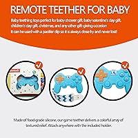 Vista 5 de Cool Remote Game Control Teething Toy for Babies 0-6 6-12 Months,Game Controller Teether for Gamer Parents,Baby's First Valentines Day