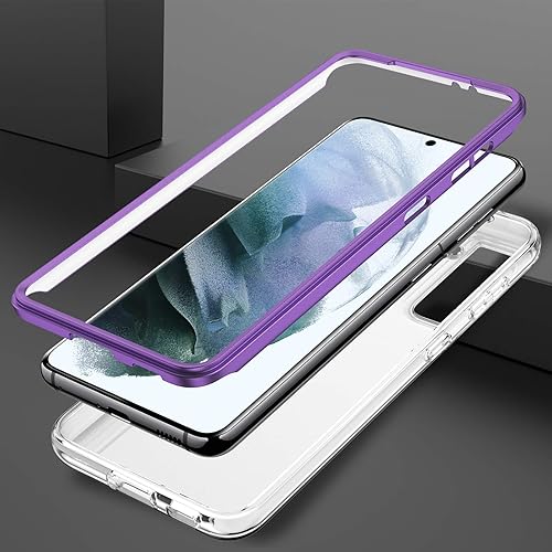 Miniatura 3 de Asuwish Funda de teléfono para Samsung Galaxy S21 FE 5G, híbrida, de lujo, lindo mármol, a prueba de golpes, cuerpo completo, duro, resistente,