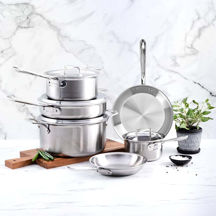 ALL-CLAD D5 5-PLY ２８ センチ ステンレス 蓋付きフライパン Amazon.com: All-Clad D5 5-Ply Brushed Stainless Steel Fry