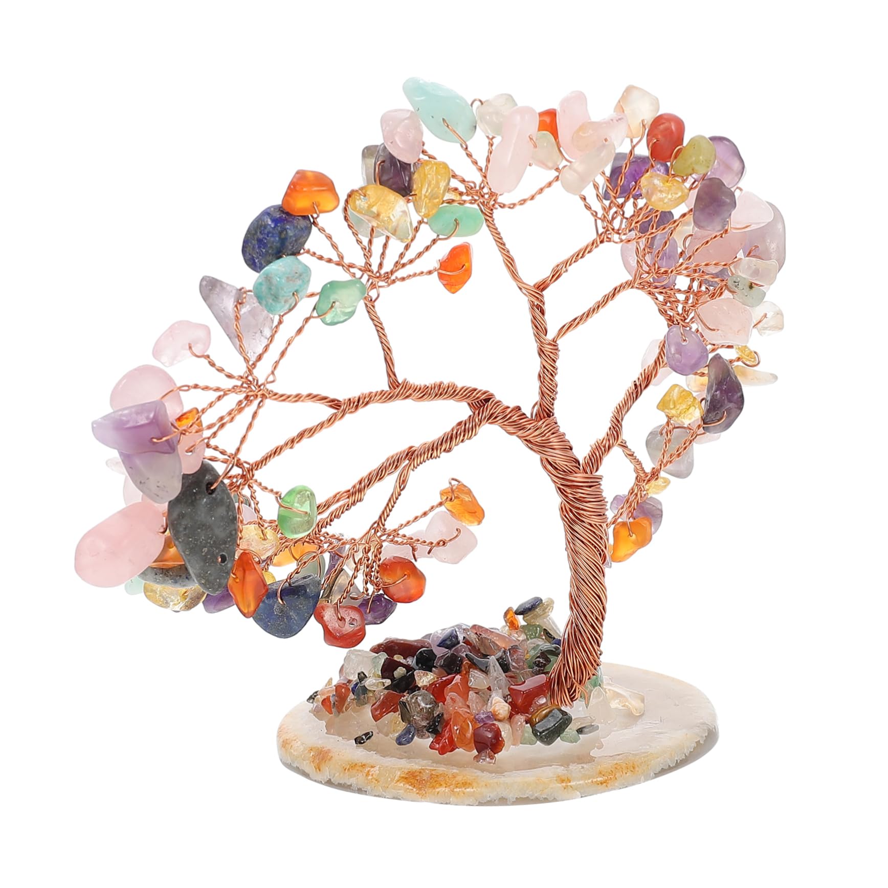 Cabilock Welcome Pine Crystal Tree Botanical Decor Car Plant Decor Wealth and Luck Tree Decor Feng Shui Ornament Crystal Tree for Positive Desk Topper Dinning Table Decor Crafts Money Tree