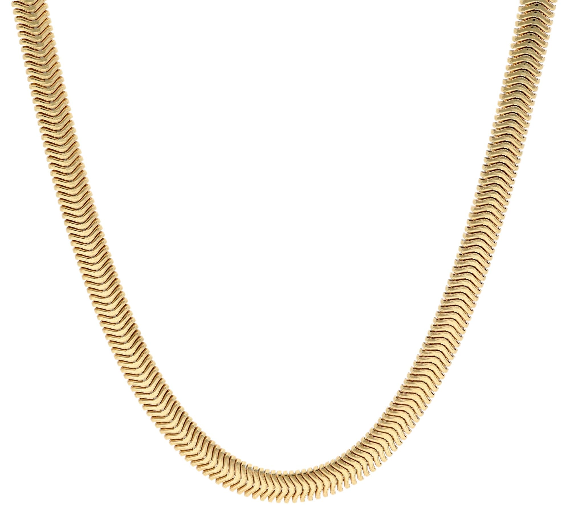 trendor Damen-Halskette 925 Silber Vergoldet Ovale Schlangenkette 4,2 mm | modischer Halsschmuck für Frauen, perfekte Geschenkidee und edles Accessoire,