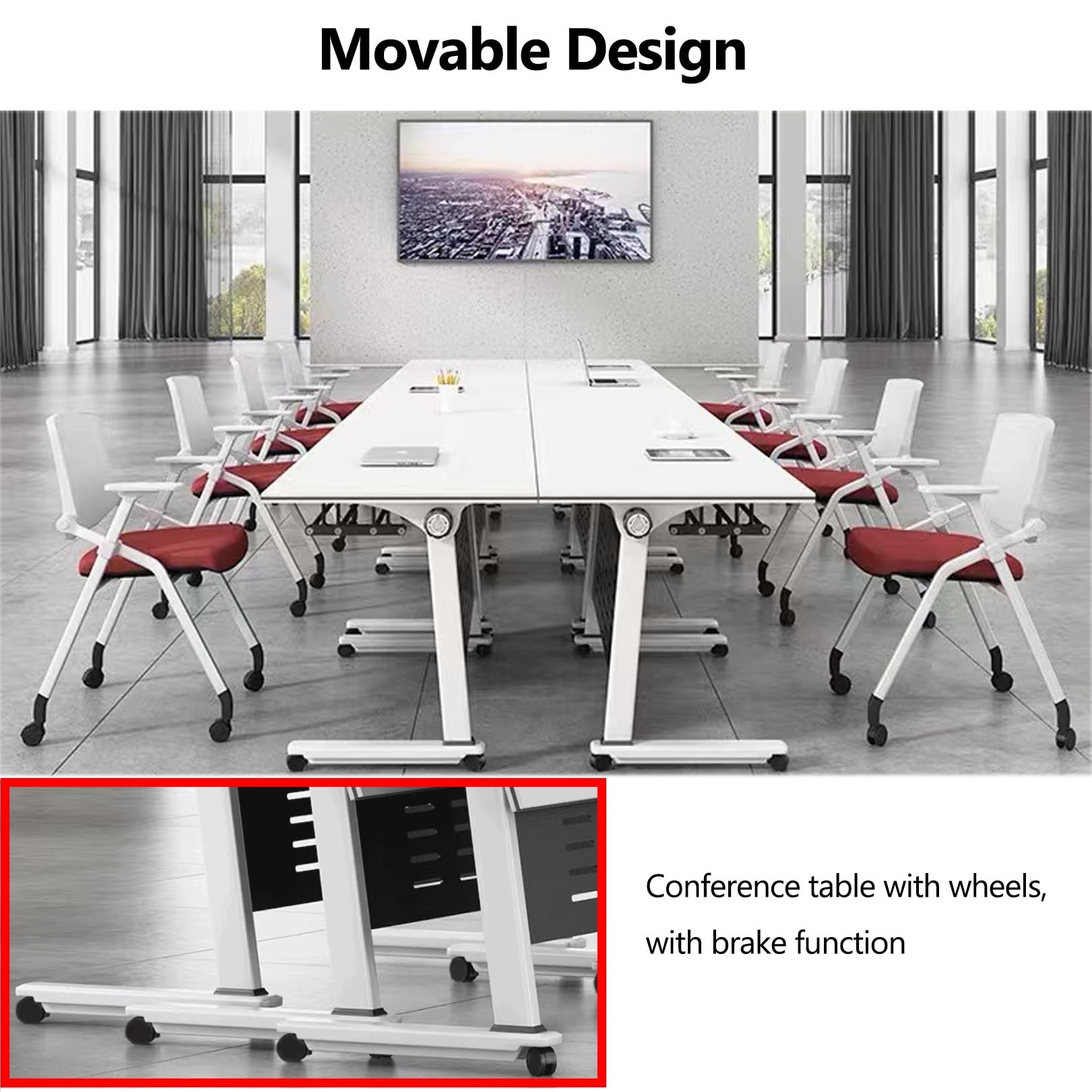 Flip Top Table Flip-Top Folding Conference Table With Wheels - Modular  Training Desk For Office \u0026 Classroom Modular Training Desk With Locking  Wheels Flip-top Design, image size:1621x1621