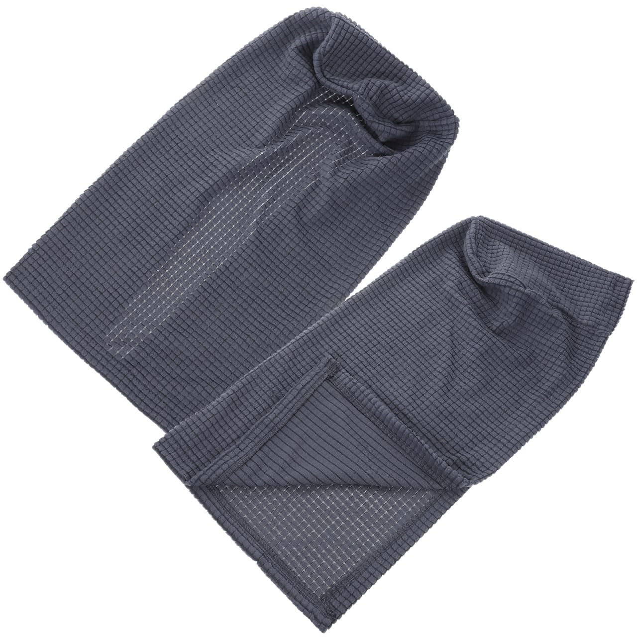 Didiseaon Fundas de Reposabrazos para Sofá, 2 Piezas, Tejido Elástico de Franela Gris Oscuro, Protección Resistente para Hogar y Oficina, Funda Antirayaduras para Brazos de Sofá