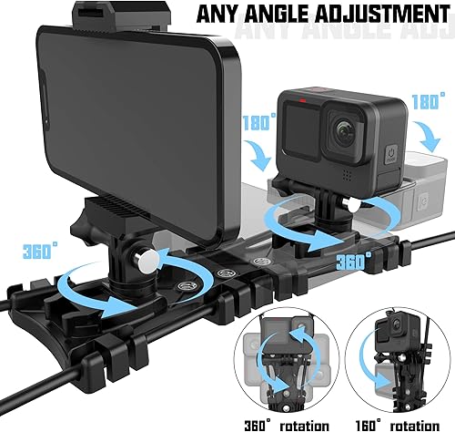Miniatura 2 de Soporte de valla de teléfono celular de béisbol, soporte de valla para iPhone con soporte de batería para iPhone y Android, Gopro13 12 11, Mevo