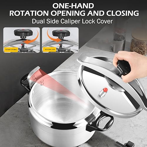 Miniatura 5 de Olla a presión de aleación de aluminio a prueba de explosiones, mini olla de cocina para estufa de gas, regalo de inauguración de la casa (3.2
