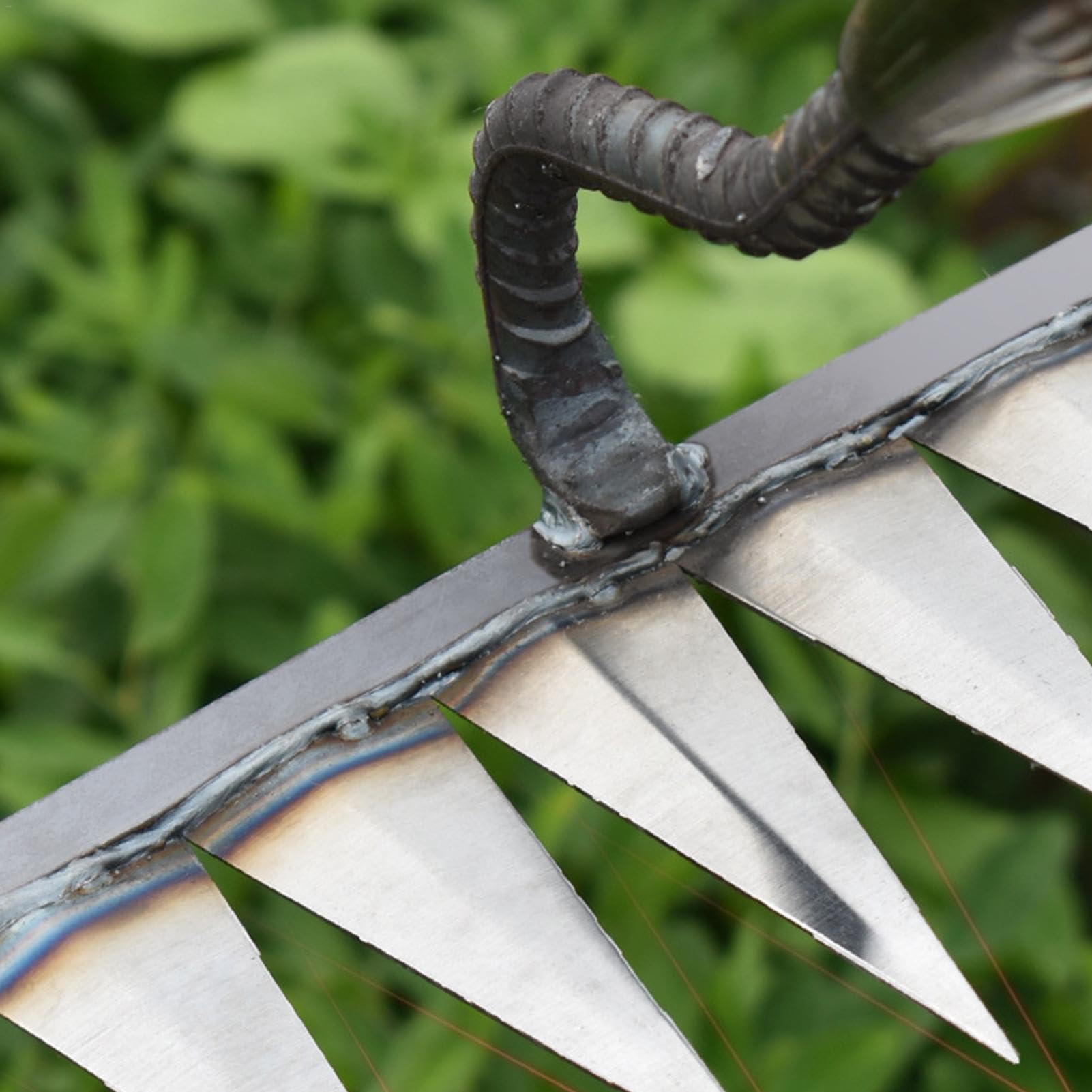 Azada de 6 Puntas para desfiltrar – Rastrillo de malezas de Acero al Carbono | Herramienta de malezas Resistente para Granja, jardín, huerto y Patio, Ideal para la labranza