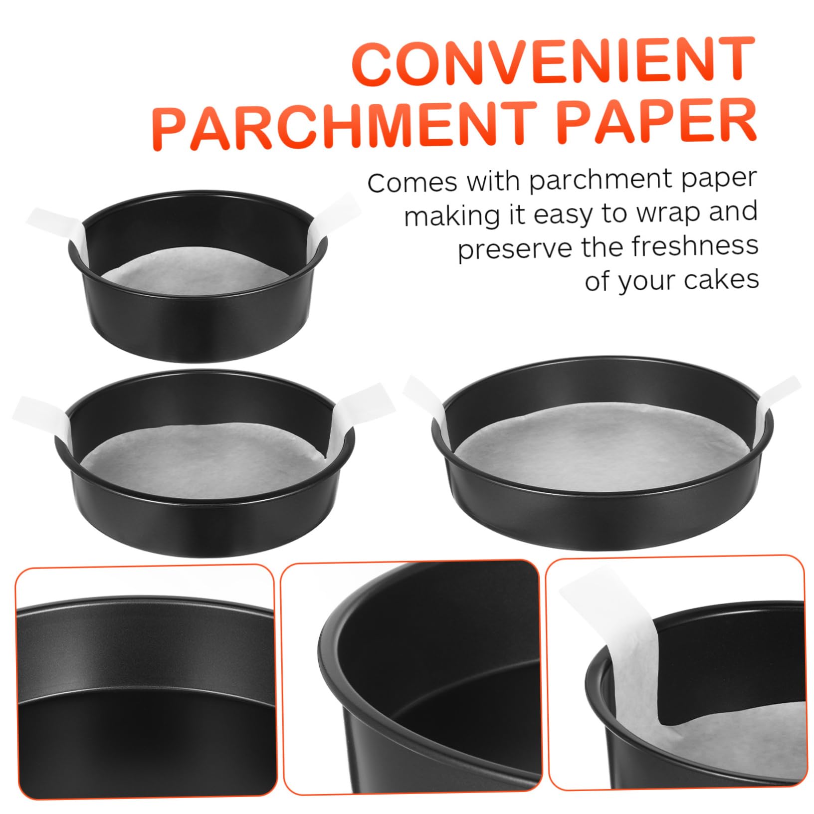 Générique 3 Pièces Moule À Gâteau Moules À Pâtisserie Ronds Pour Gâteaux Moule À Pâtisserie Antiadhésif Couche De Moules À Gâteaux Fournitures De Cuisson Moule À Gâteau Rond Profond Moules