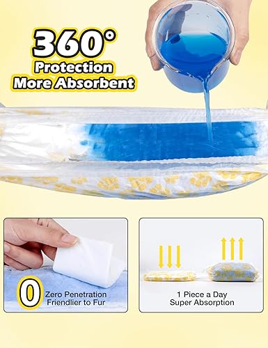 Miniatura 5 de Dono Pañales para perros y gatos con cintura elástica, pañales desechables de envoltura completa para perras en celo, pañales de 360 a prueba de