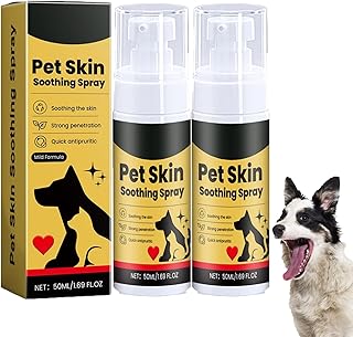 Pet Spray For Dogs, Pet Skin Treatment Spray, Dogs & Cats Skin Soothing Spray, Skin Repair Sprays for Dogs & Cats, Soothing & Effective, Multi-functional Pet Care (2PCS)