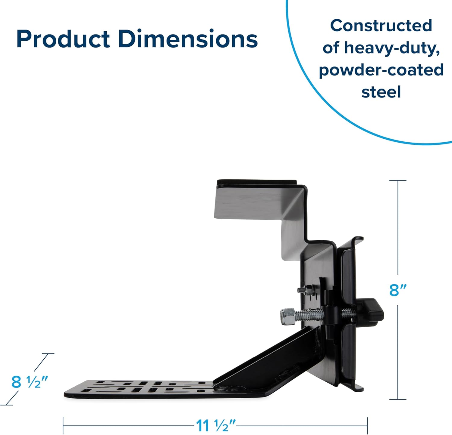 Black Boar UTV/ATV Chainsaw Mount - Features Quick-Release Saw Removal - Holds Saw Vertical or at 45° Angle - Fits Most ATVs w/Metal Tube Racks, UTV Beds & More - Powder-Coated Steel (66087)