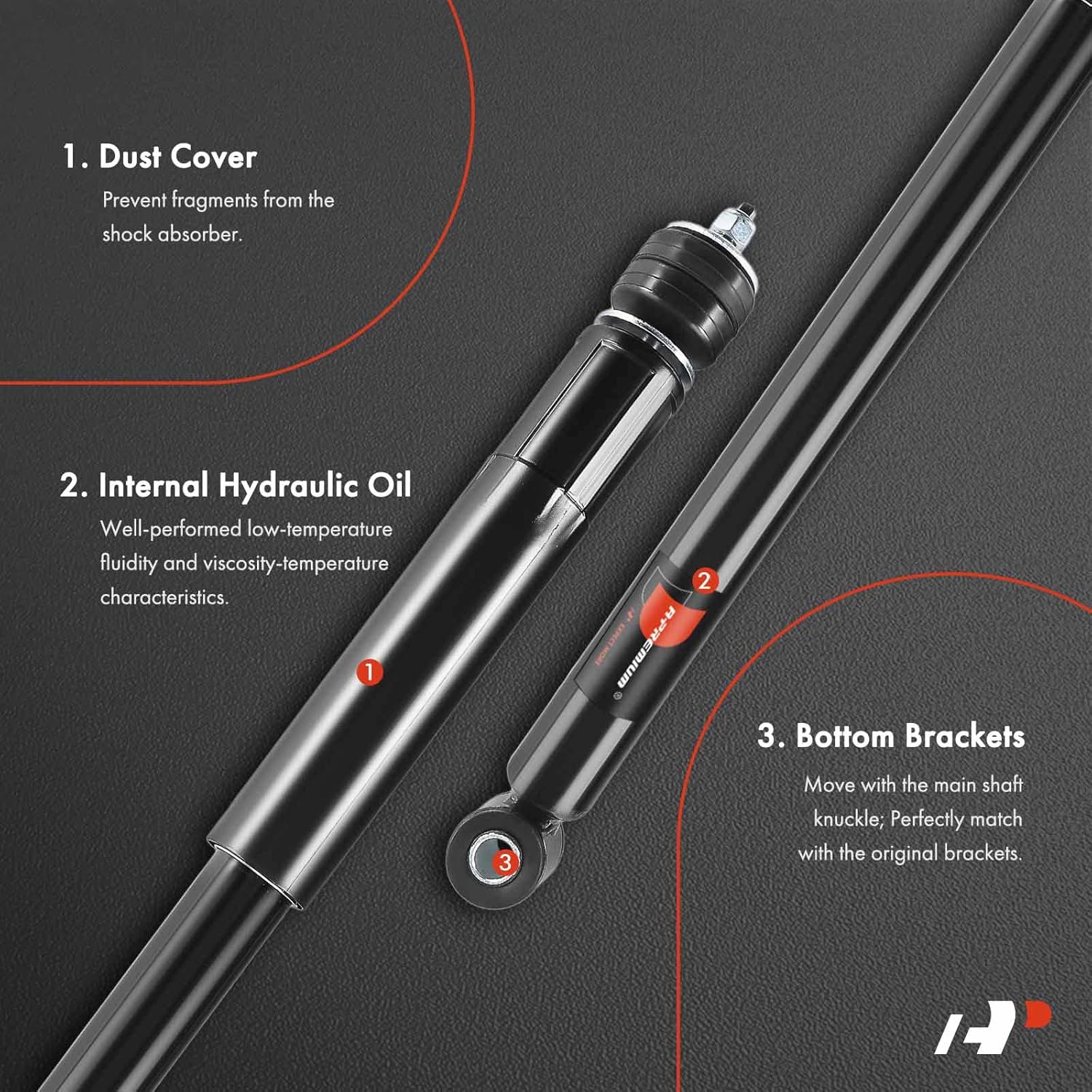 A-Premium Rear Pair (2) Shock Absorber Compatible with Suzuki SX4 2007 2008 2009 2010 2011 2012 2013, Driver and Passenger Side