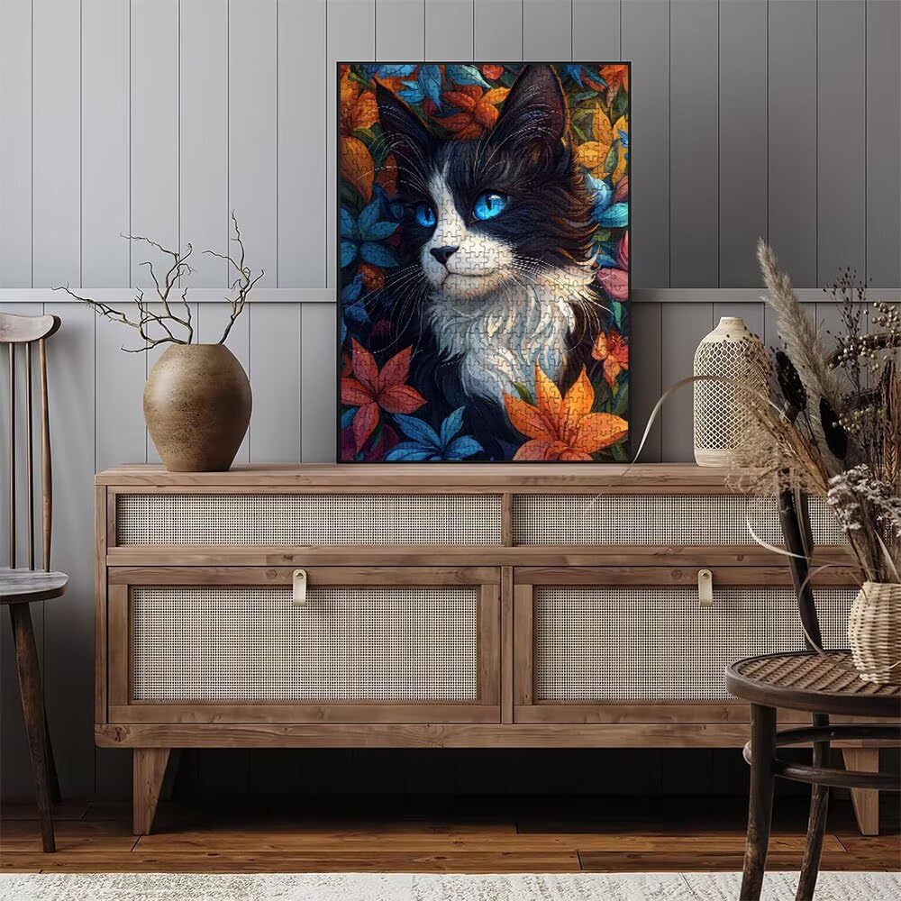 Flores De Gato Puzzle 2000 Piezas, Rompecabezas Adultos Puzzle, Desafiante Puzzles de Decoración Juego de, Entretenimiento Juego Educativo para Toda la Familia, para Regalo Decoración DX0YL7-623