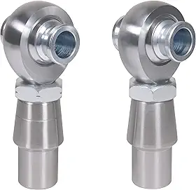 Kit de extremidade de haste Heim Joints de 3/10.2 cm Rosca 1,9 cm Kit de suspensão de juntas cromadas Heim Kit de direção de barras de tração direita e esquerda com adaptador de tubo redondo Porcas