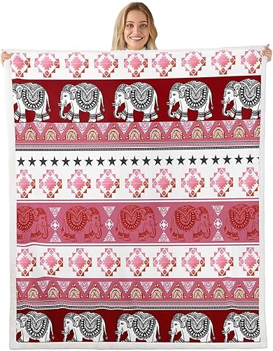 Miniatura 34 de Castle Fairy Rustic Musical Kids Plush Blanket,Guitar Bass Instruments Print Bed Blanket Art Home Decor,Retro Note Boho Ethnic Plaid Modern Fuzzy