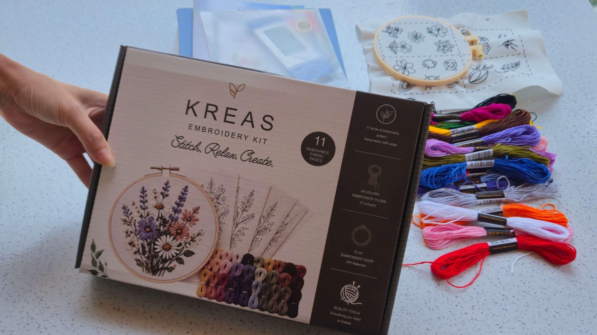 Kreas Kit de libro de punto de bordado