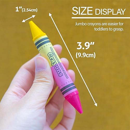 Miniatura 3 de BAZIC - Crayones súper jumbo de doble cara, 12 colores, crayones de dibujo no tóxicos, regalo para estudiantes, paquete de 72