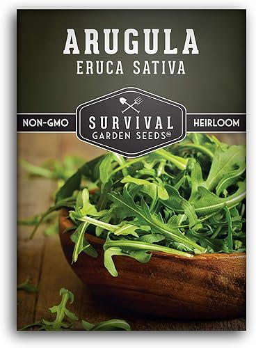 Miniatura 9 de Survival Garden Seeds - Semilla de rúcula para plantar - Paquete con instrucciones para plantar y cultivar verduras de hoja verde cohete en tu hogar