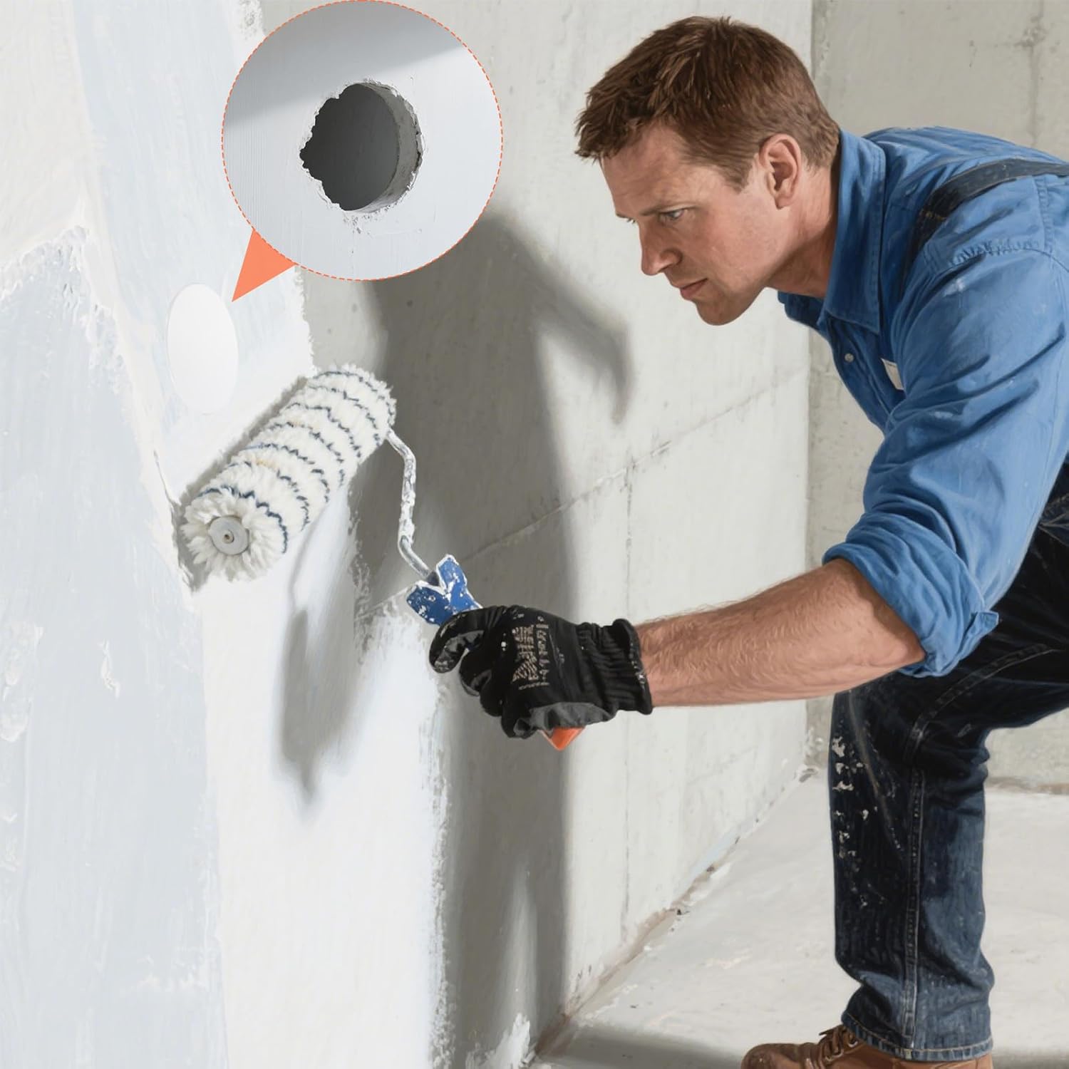 3.7-Inch Spring Mount Ceiling Cover Plates, Recessed Light Trim Wall, Downlight Hole Cap Decorative Panel with Buckle Fit 2-3.3inch Round Hole Ceiling Openings, White 1 Pack