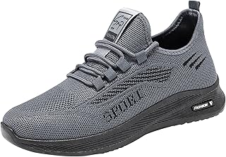 Zapatillas deportivas para hombre, color blanco, de punto, transpirables, para el tiempo libre, suela suave, ligeras, antideslizantes, resistentes al desgaste, ligeras, cómodas, con plataforma y