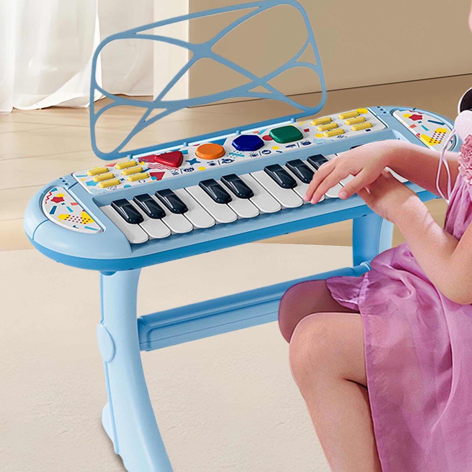 Tastiera Pianoforte Educativo con Luminose | Pianoforte Elettrico per Bambini Per Bambini Alunni Ragazzi Studenti Soggiorno Camera Asilo