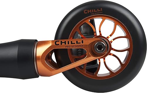 Miniatura 6 de Chilli Reaper - Scooter de acrobacias intermedio y principiante extremo para mayores de 8 años, barra en T de acero reforzado, compresión Spider