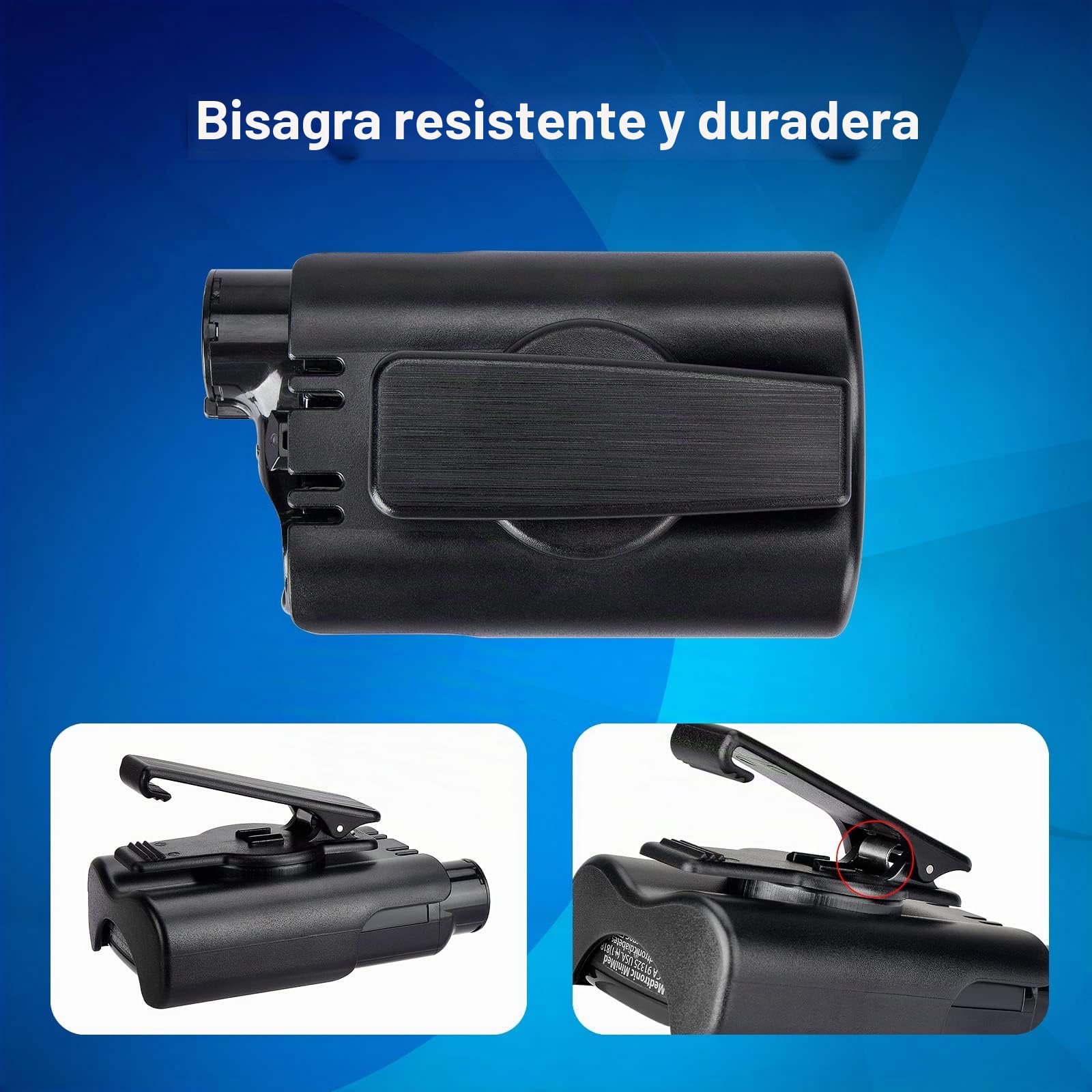 Soporte para bomba de insulina giratorio de 360°, estuche para bomba de insulina con clip para Medtronic MiniMed 630G 640G 670G 770G, clip resistente y duradero (negro)