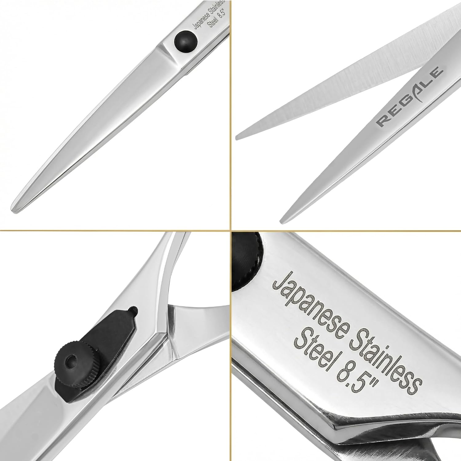 8.5-inch Regius F10 Professional Hair Cutting Scissor Shear, Hand-Crafted Japanese Steel Barber Shear