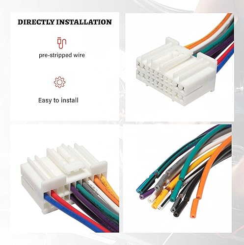 Miniatura 4 de RED WOLF Adaptador de conector hembra de arnés de cableado inverso para radio de automóvil, reemplazo de cable OEM de fábrica, compatible con Honda
