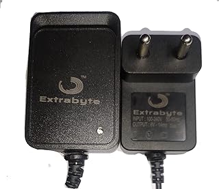 Extrabyte BP Adapter for Omron Health Care Upper Arm Blood Pressure Monitor 5, 7 Series Blood Pressure Monitor/ 6V AC/DC BP Machine Adapter -Multi Purpose-Two pin Black