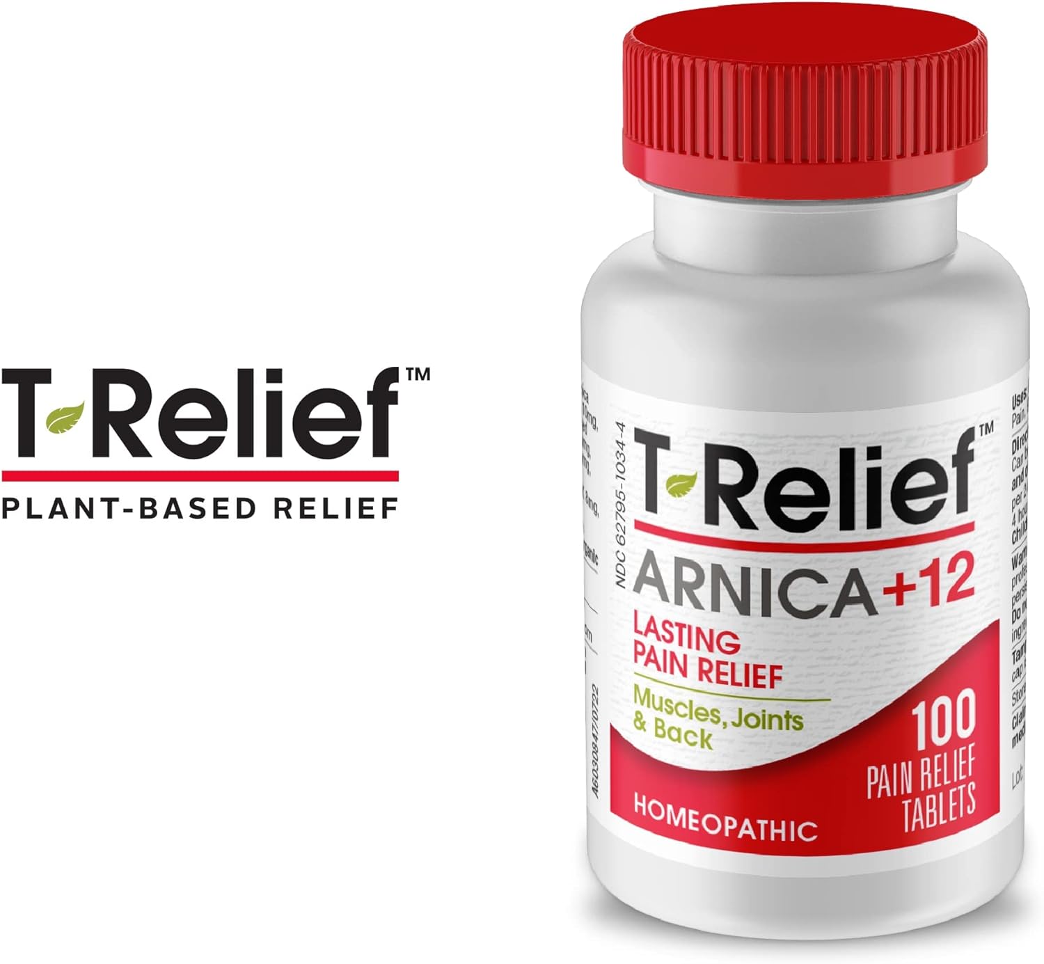 T-Relief Arnica +12 Natural Relieving Actives for Back Pain Joint Soreness Muscle Aches & Stiffness, Whole Body Fast Acting Relief for Women & Men - 100 Tablets (3 Pack) - Image 7