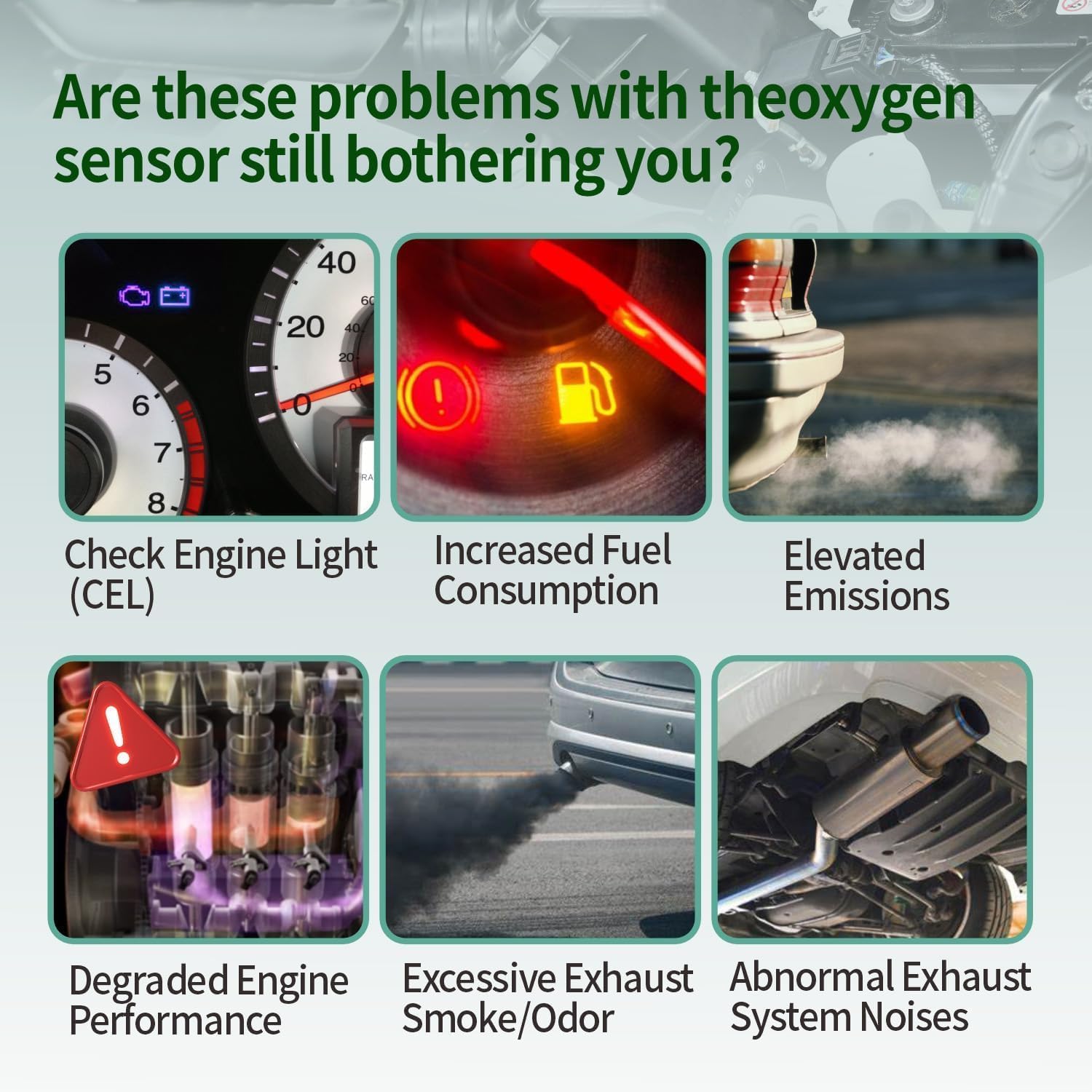 2PCS Upstream Downstream O2 Sensor Replacement O2 Oxygen Sensor Compatible with Honda Accord LX EX EX-L LX-S EX-P 2.4L 2008-2012 Acura TSX 2.4L 2009-2014 234-9091 234-4462