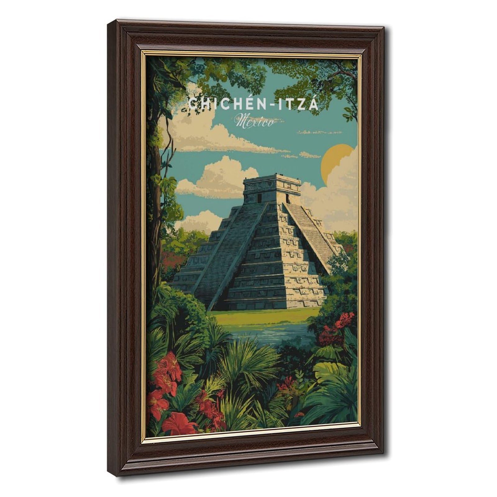 Bareronor Chichén Itzá Canvas Poster for Home Decor Gift