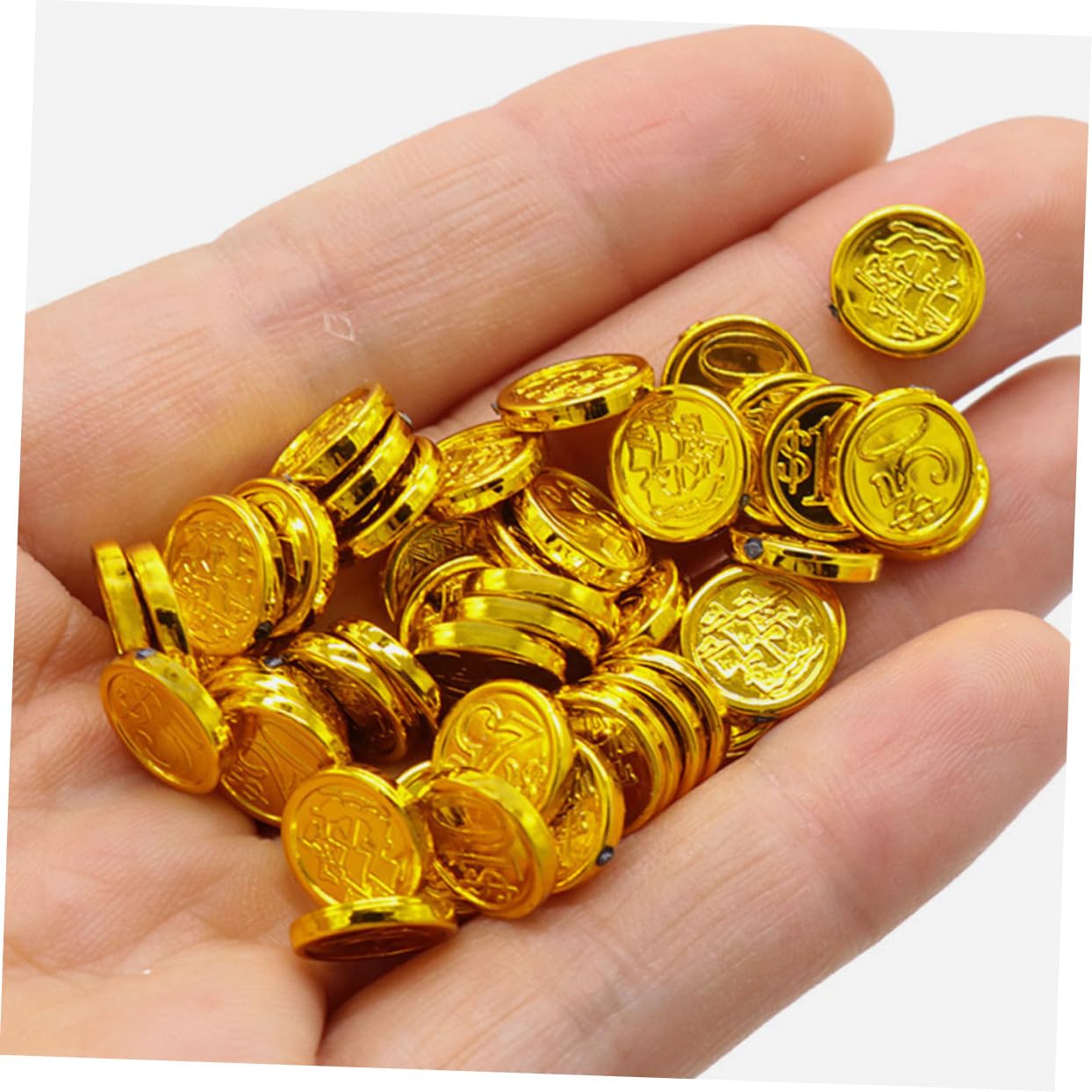 Amazon.co.jp: Vaguelly 48個入り 海賊テーマ コイン玩具 小さなコイン 遊び道具 パーティ : おもちゃ