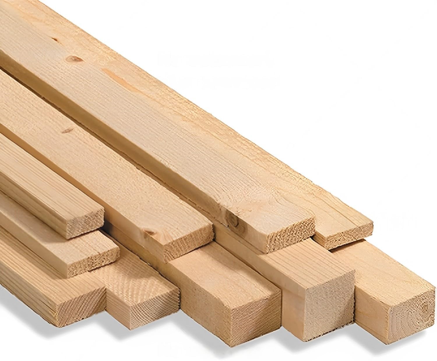 4 Listelli in Legno Abete Piallati per Tettoie, Gazebo, Pali - Listelli Lunghezza 2 Metri - Disponibile in più Sezioni (1x3 cm, 4 pezzi)