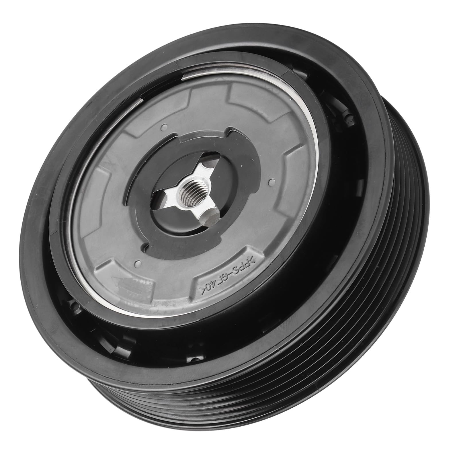 Embrayage de Compresseur A/C 120 mm 6pk en Acier Inoxydable avec Poulie 6 Rainures pour 6SEU16C/447190-5053, pour Climatisation Véhicule, Réparation Auto, Bricolage Mecanique