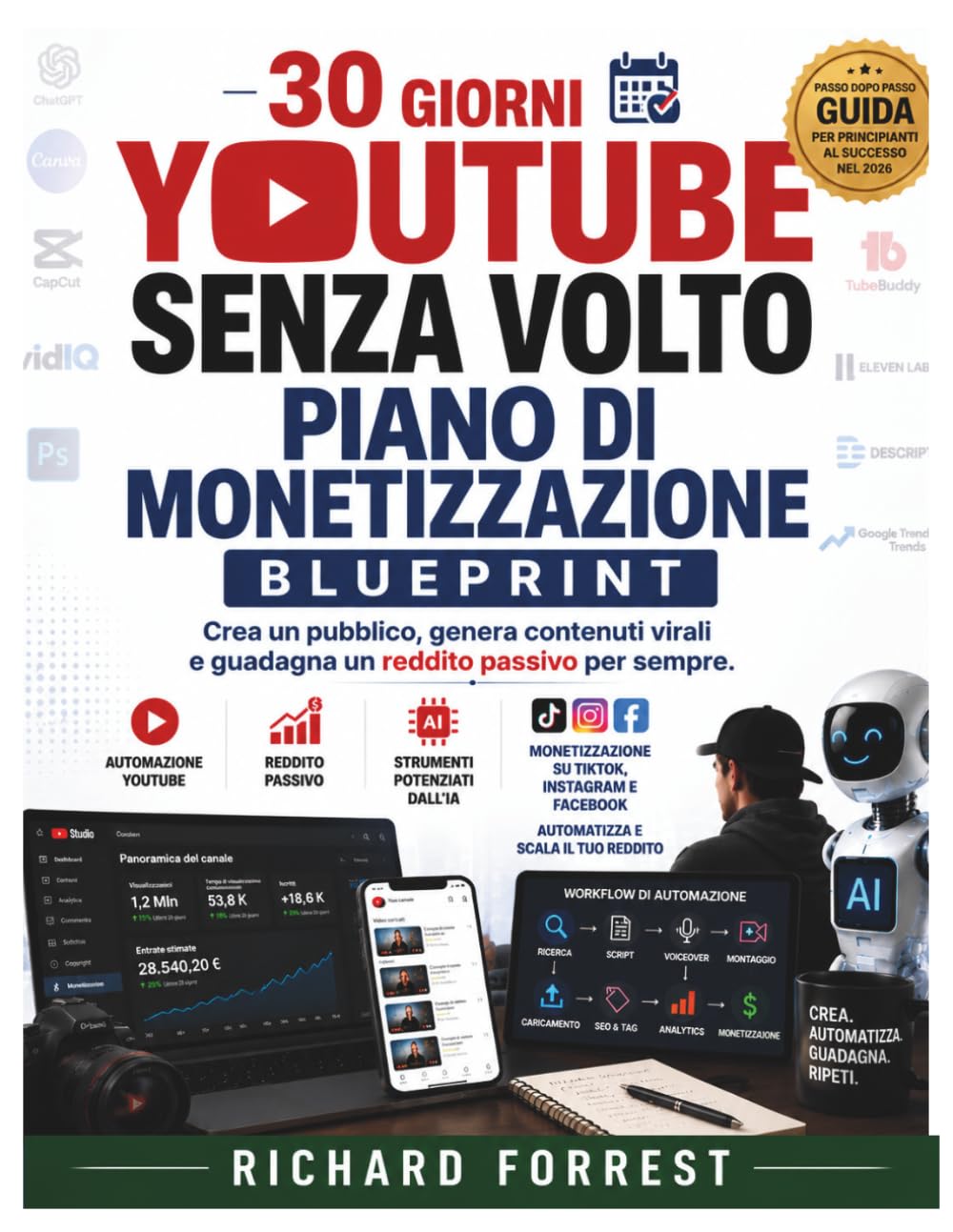30 giorni YouTube senza volto Piano di monetizzazione: Crea un pubblico, genera contenuti virali e guadagna un reddito passivo per sempre (The Forrest Digitech Collection)