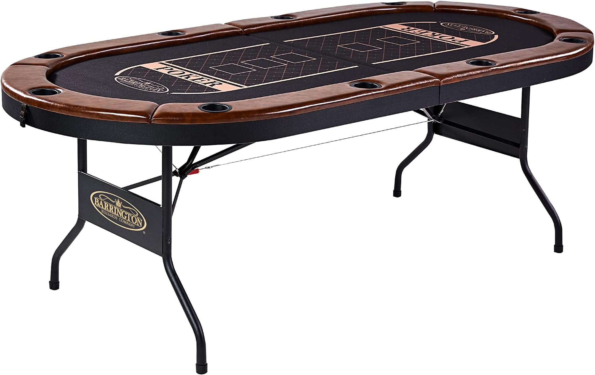 Barrington Poker Multiple Styles Folding Poker Table & Poker Table Top/Dining Table Collection, Durable Padded Rail Tables with Felt Playing Surface, Perfect for Texas Holdem Games