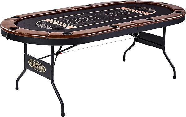 Barrington Folding Poker Table with Felt Playing Surface