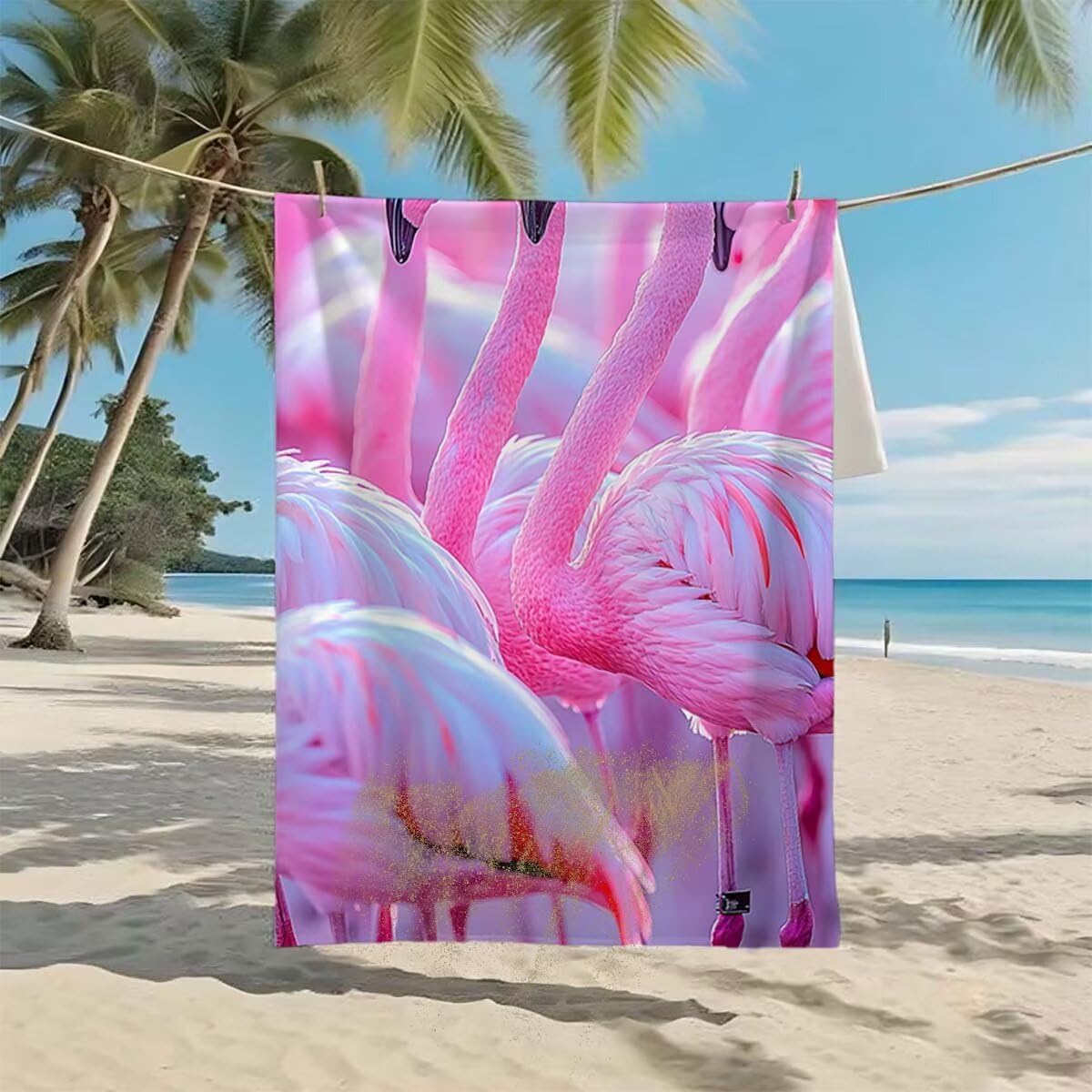 Toalla de Playa Grande 220x100cm/35x70cm, Juego de 2 Toalla Microfibra XXL de Antiarena, Toallas Playa Suave Ligera, Absorbente Secado Rápido, Beach Towel Viaje Yoga, Regalo Mujer Hombre (Rosa) G-94
