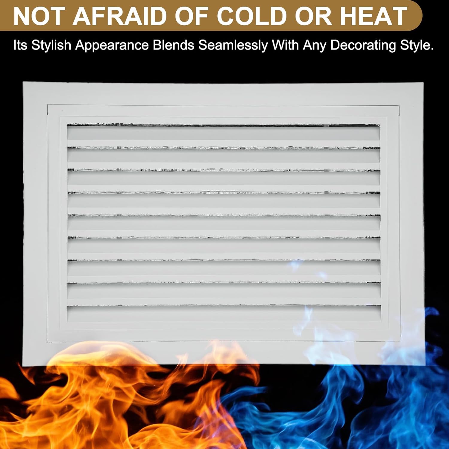 PATIKIL 8" x 16" Aluminum Gable Vent, 1Pcs Return Grille Gable Louver Air Vent with Screen Mesh Filter Removable Door for Sidewall Wall Ceiling Floor Attic Shed HVAC System, White