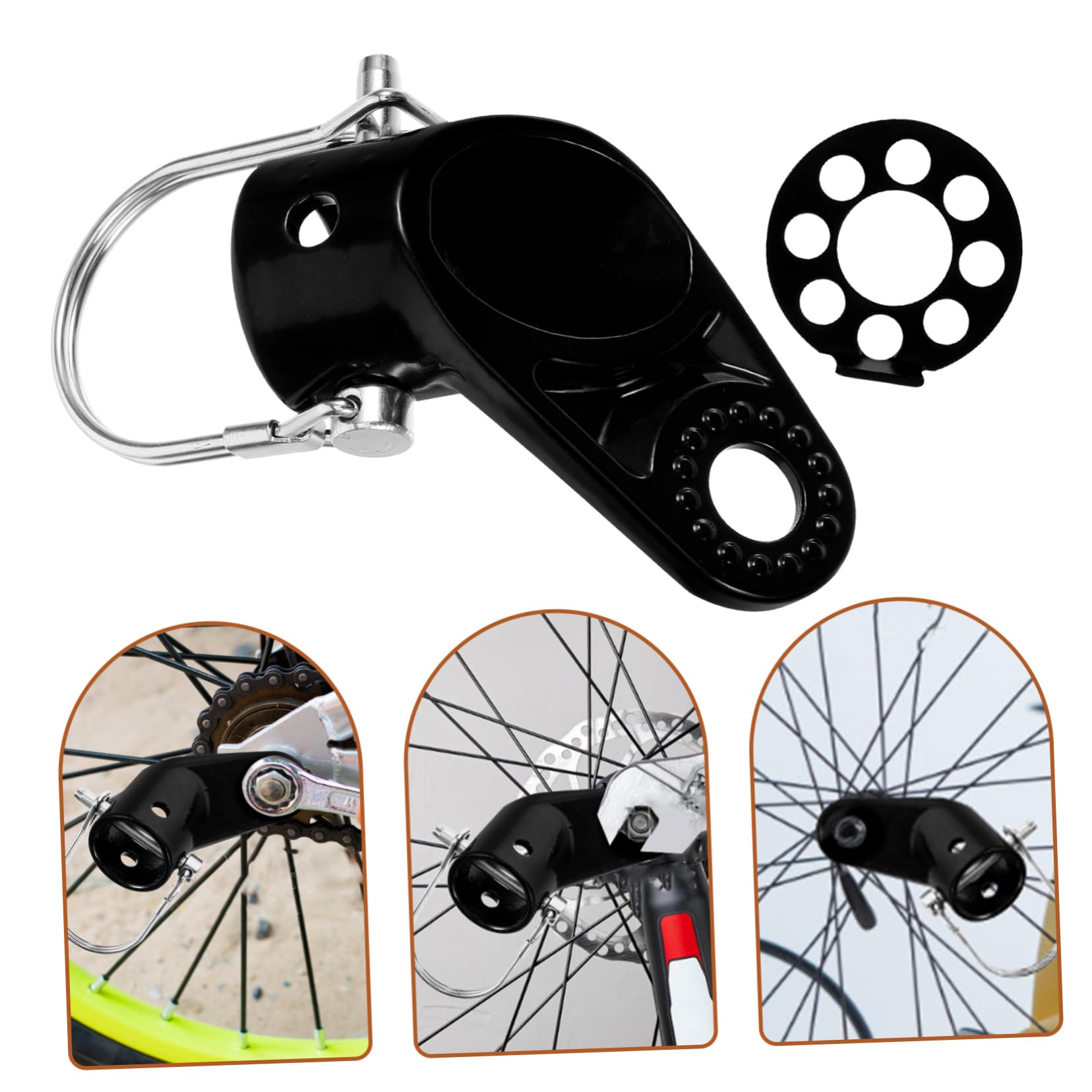 BESPORTBLE Anhängerkupplung Roller Radklemme Achse Fahrradanhänger Für Hunde Stecker Doppelt Aufblasgerät Auto Spieß Bausatz Fahrradträger Hinten Freigeben Einziehbar Sitz Stahl Black