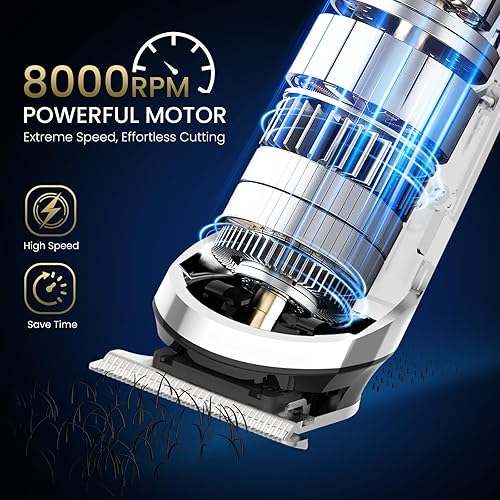 Miniatura 2 de Ufree Kit de recortadora de barba 3 en 1, maquinilla de afeitar eléctrica para bigote, cuerpo y nariz, pelo facial, recortadora de pelo profesional,