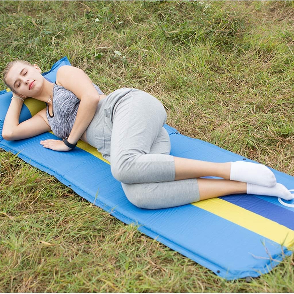 Double Outdoor Inflatable Mattress Portable Automatic Inflatable Mattress Moisture-Proof Pad Thickened Camping Tent Picnic Mattress (Color : B Size : Double Bed)